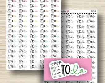 To Do Stickers, Planner Stickers, Checklist Script, Event, Planning, Functional, Erin Condren, Happy Planner, Plum Paper, Functional, S-124