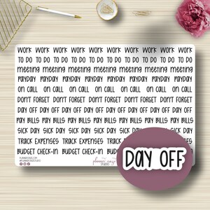 Scripts, Planner Stickers, Daily, Weekly, Day, Planning Sticker, EC, HP, Any Planner, Functional, S-112