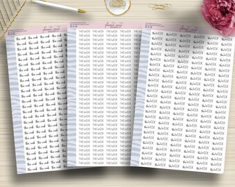 This Week Script Planner Stickers, Planning, EC Stickers, ECLP, Erin Condren Life Planner, Happy Planner, Word Outlines, Matte