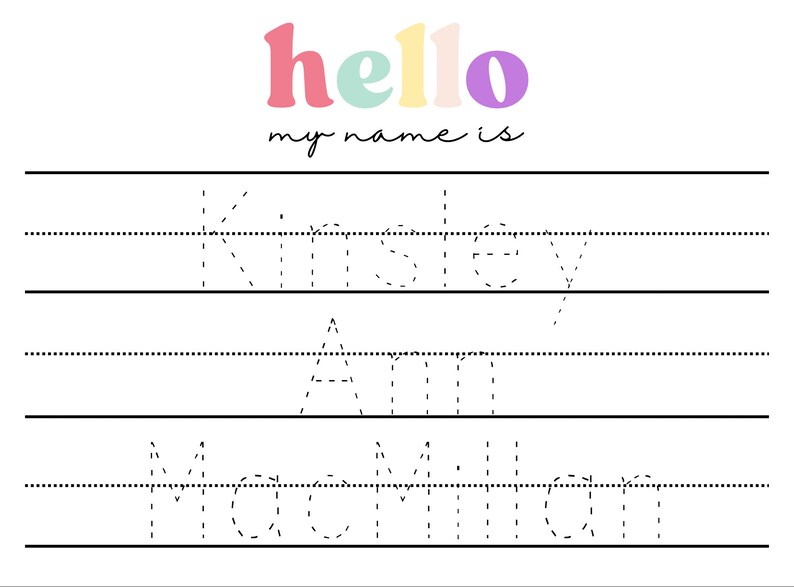 Educational Name Tracing Boards, I Can Write My Name, Dry Erase Board