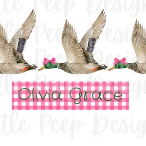 Girl Ducks, Hunting Watercolor Clipart,Fall, PNG,Sublimation Digital Download, Printable Artwork Design, Toddler Girl, &quot;