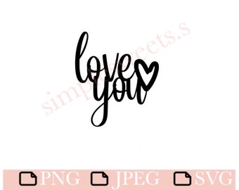 love you digital topper|svg topper|png topper|Cricut topper|valentines day topper|instant|cake topper|chocolate strawberries topper|jpeg