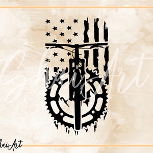 Mtb Bike and Spraket in US Flag - mtb svg, bike svg, svg, png, cricut, dxf, clipart, für kommerzielle und persönliche Nutzung