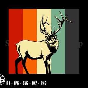 Deer svg, deer colored silhouette svg, hunting svg, svg, png, cricut, dxf, clipart, for Commercial and Personal use