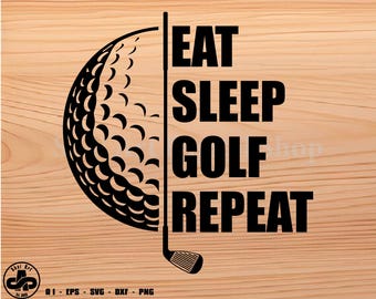 Eat Sleep Golf Rapport, Golf svg, Golf svg, Golfer svg, svg, png, Cricut, dxf, Clipart, für kommerziellen und persönlichen Gebrauch