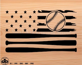 Baseball svg, US Flag with baseball Bats and ball, sports svg, svg, png, cricut, dxf, clipart, for Commercial and Personal use