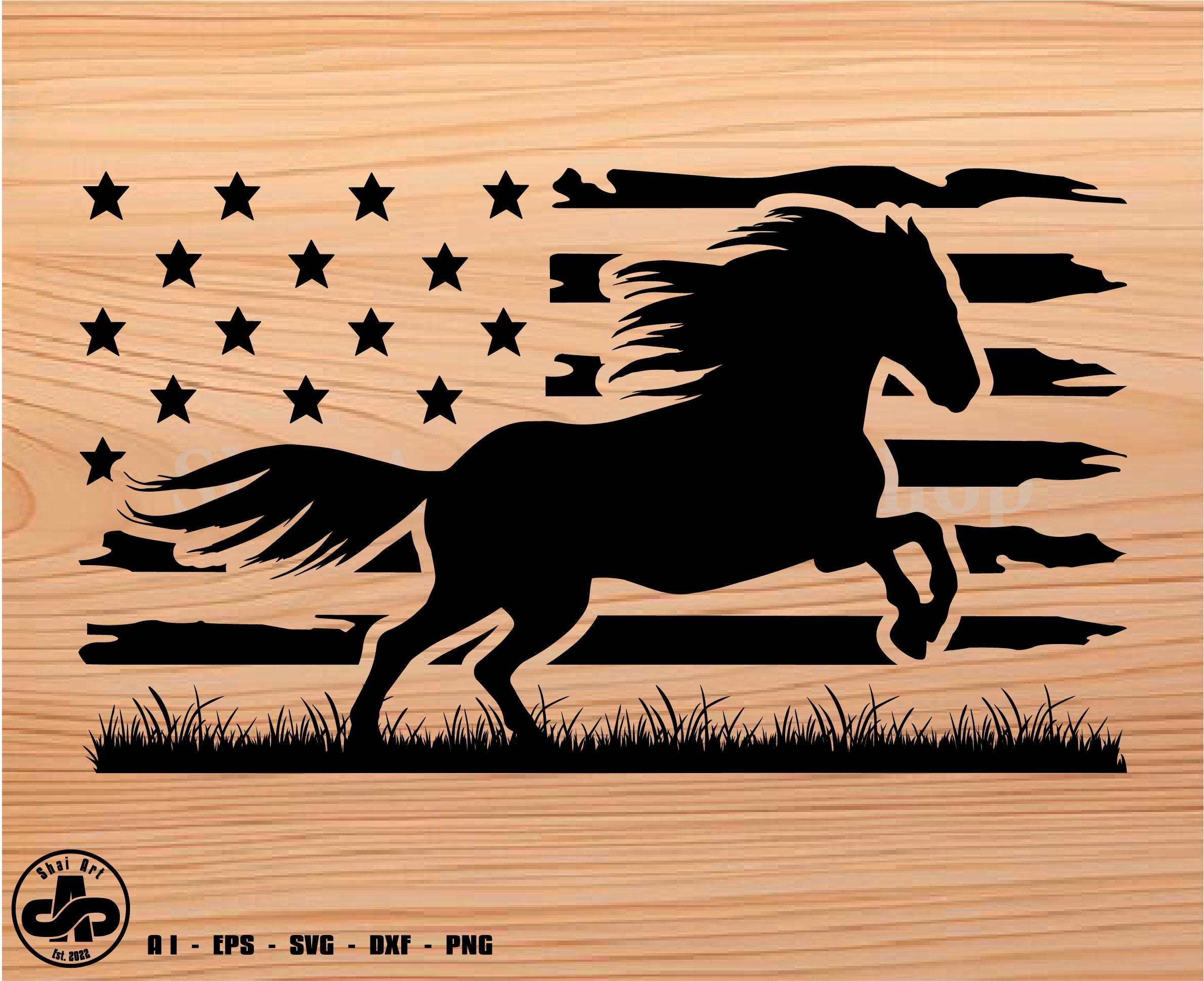 Mustang Horse Us Flag svg file, Horse svg, rodeo svg, svg, png, cricut, dxf, clipart, for Commercial and Personal use
