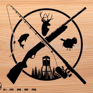 Hunting and Fishing Plan svg, fishing svg, hunting svg, svg, png, cricut, dxf, clipart, for Commercial and Personal use