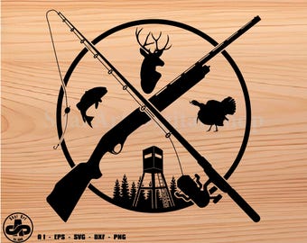 Hunting and Fishing Plan svg, fishing svg, hunting svg, svg, png, cricut, dxf, clipart, for Commercial and Personal use