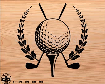 Golf Club and Ball svg file, golf svg, golfing svg, Golfer svg, svg, png, cricut, dxf, clipart, for Commercial and Personal use
