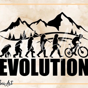 Mtb Biker Evolution - Bike svg, biker svg, mtb svg, svg, png, cricut, dxf, clipart, für kommerzielle und persönliche Nutzung