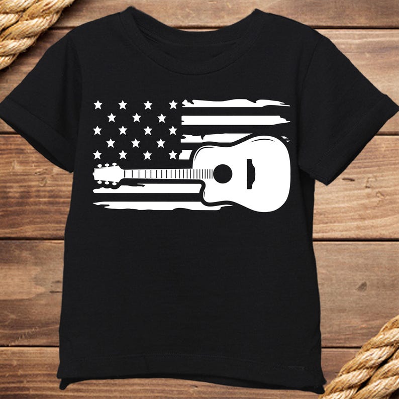 Acoustic guitar in US Flag, acoustic guitar svg, guitar svg svg, svg, png, cricut, dxf, clipart, for Commercial and Personal use image 3