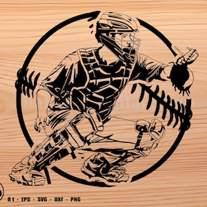 Baseball Ball Catcher svg file, baseball svg, softball svg, svg, png, cricut, dxf, clipart, for Commercial and Personal use