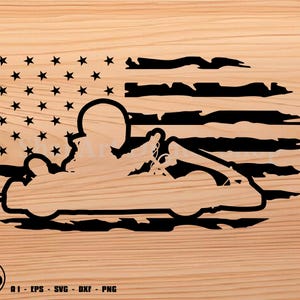 Go kart svg, go kart us flag cut svg, svg, png, cricut, dxf, clipart, for Commercial and Personal use