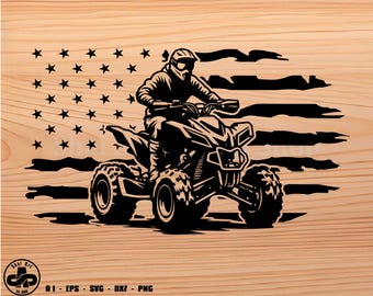 Atv ride silhouet, atv svg, quad svg, svg, png, cricut, dxf, clipart, voor commercieel en persoonlijk gebruik