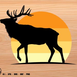 Deer silhouette svg, deer svg, deer hunter svg, hunting svg, svg, png, cricut, dxf, clipart, for Commercial and Personal use