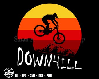 Downhill silhouette svg, mtb svg, bike svg, svg, png, cricut, dxf, clipart, for Commercial and Personal use
