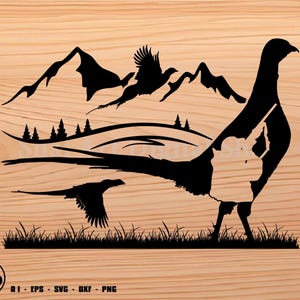 Pheasant Hunting svg, Pheasant hunter svg, pheasant svg, svg, png, cricut, dxf, clipart, for Commercial and Personal use