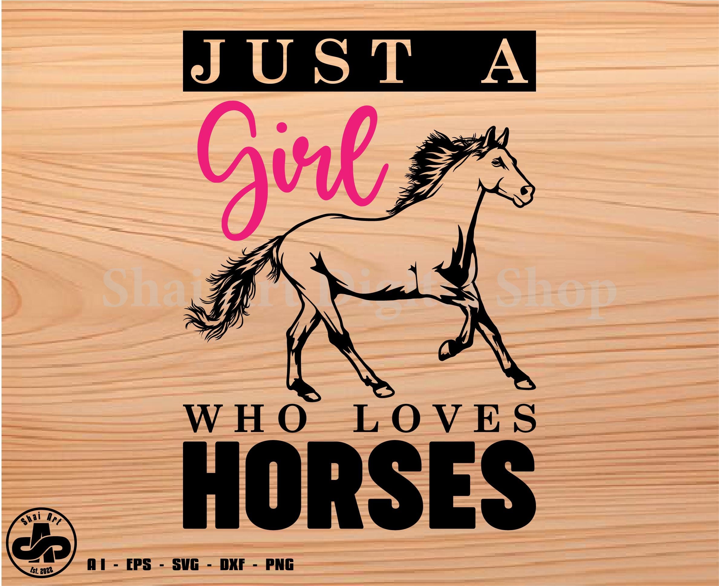 Portachiavi A Forma Di Cavallo Con Scritta 'Just A Girl Who Loves Horses' - Regalo Per Ragazze E Amanti Dell'Equitazione, In Acciaio Inox, Argento