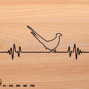 Pheasant Pulse svg, pheasant hunting svg, hunting svg, svg, png, cricut, dxf, clipart, for Commercial and Personal use