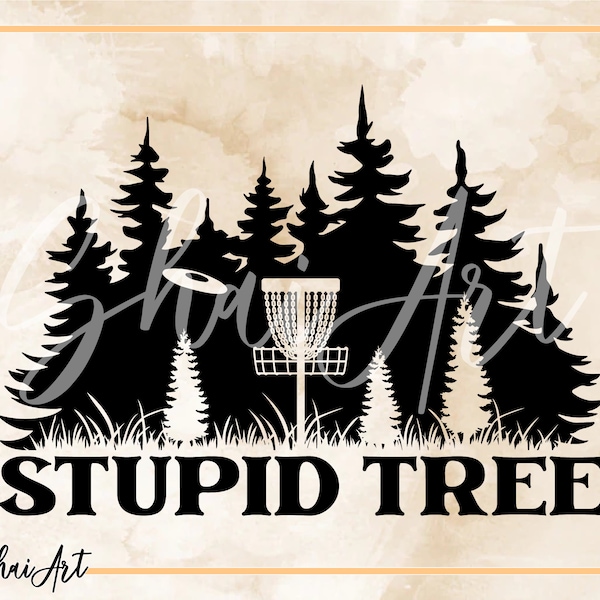 Stupid Tree - Disc Golf svg, frisbee svg, svg, png, cricut, dxf, clipart, for Commercial and Personal use