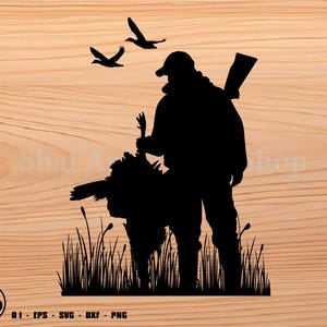 Turkey and Duck Hunter svg file, hunting svg, turkey svg, duck svg, svg, png, cricut, dxf, clipart, for Commercial and Personal use