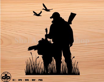 Turkey and Duck Hunter svg file, hunting svg, turkey svg, duck svg, svg, png, cricut, dxf, clipart, for Commercial and Personal use