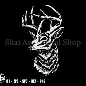Deer Head svg, Deer svg, deer hunting svg, hunting svg, svg, png, cricut, dxf, clipart, for Commercial and Personal use