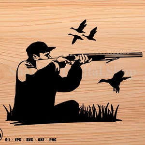 Duck Hunting Silhouette, duck hunting svg, hunting svg, svg, png, cricut, dxf, clipart, for Commercial and Personal use