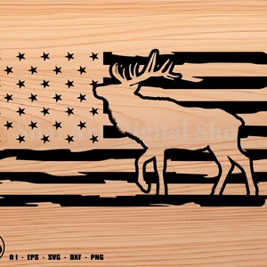 Deer US flag svg, deer svg, deer hunter svg, hunting svg, svg, png, cricut, dxf, clipart, for Commercial and Personal use