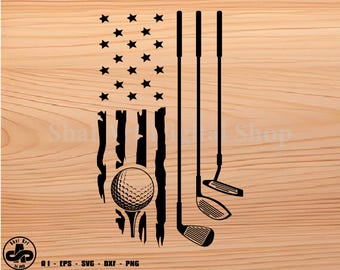 Golf US Flag Bats svg, golf svg, golfing svg, Golfer svg, svg, png, cricut, dxf, clipart, for Commercial and Personal use