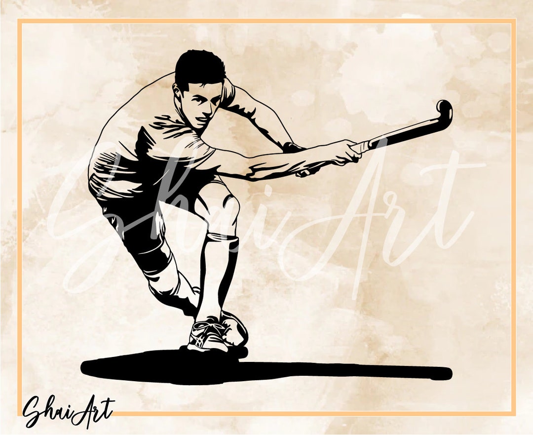 Field Hockey Male Player Svg, Field Hockey Svg, Hockey Svg, Svg, Png ...