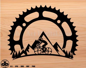 MTB Biker Mountain in Half Spraket svg file, mtb svg, bike svg,, svg, png, cricut, dxf, clipart, for Commercial and Personal use biker svg