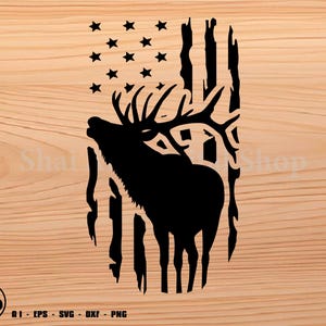 Deer US Flag svg, deer hunting svg, hunting svg, svg, png, cricut, dxf, clipart, for Commercial and Personal use