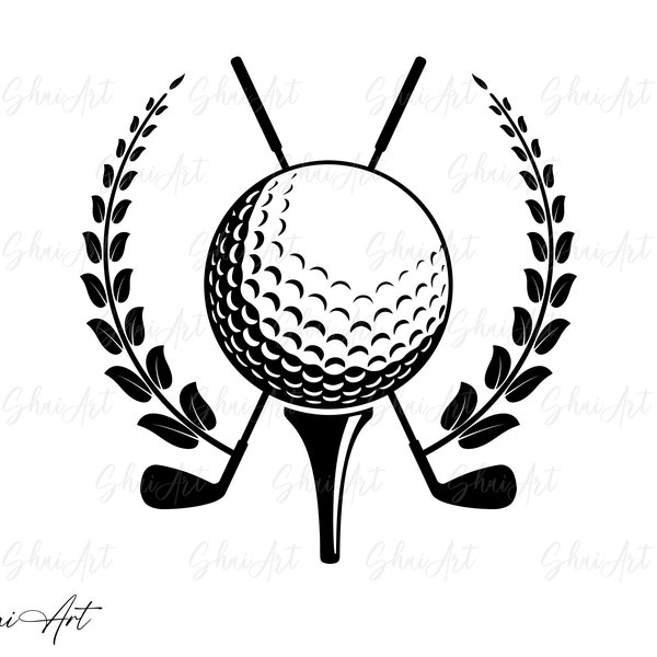 Golf Club and Ball svg file, golf svg, golfing svg, Golfer svg, svg, png, cricut, dxf, clipart, for Commercial and Personal use