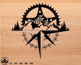 Mtb Spraket Compass svg, bike svg, mtb svg, svg, png, cricut, dxf, clipart, for Commercial and Personal use