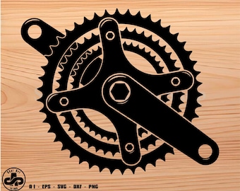 Svg de bicicleta de montaña, piñón de bicicleta de montaña, Svg de bicicleta, Svg, png, Cricut, Dxf, clipart, para uso comercial y personal