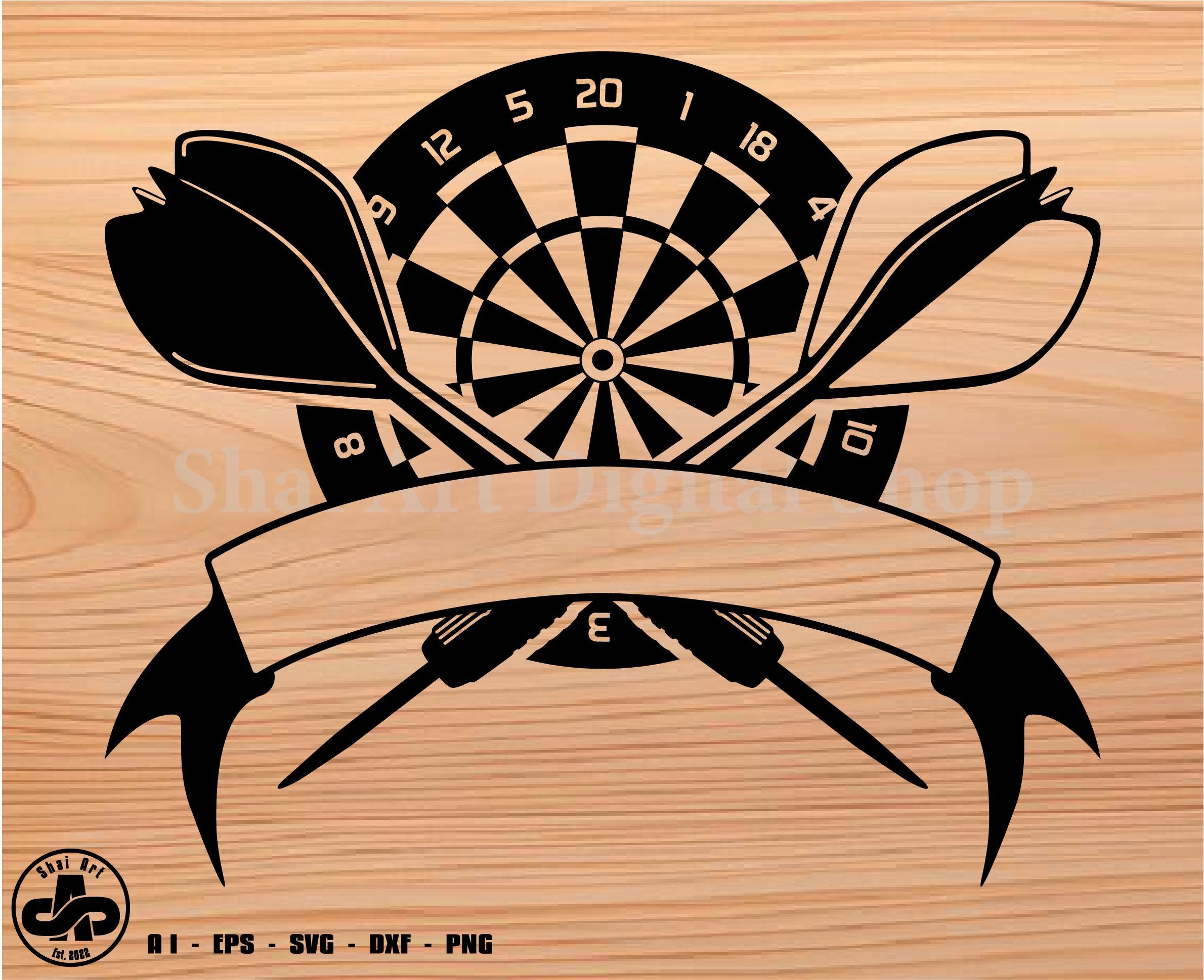 Dart Board ribbon svg, darts svg, svg, png, cricut, dxf, clipart, for Commercial and Personal use