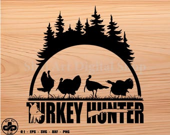 Turkey Hunter svg, turkey hunting svg, turkey svg, svg, png, cricut, dxf, clipart, for Commercial and Personal use