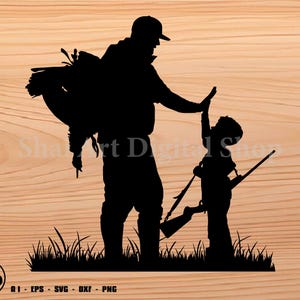 Father and Child Hunting svg, turkey hunting svg, hunting svg, svg, png, cricut, dxf, clipart, for Commercial and Personal use