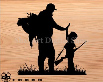 Father and Child Hunting svg, turkey hunting svg, hunting svg, svg, png, cricut, dxf, clipart, for Commercial and Personal use