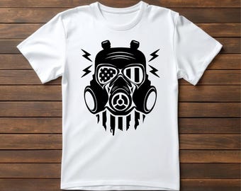 Gas Mask US Flag Svg, Airsoft Svg, Paintball Svg, Svg, Png, Cricut