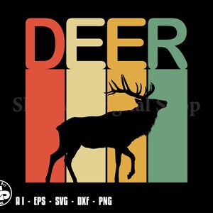 Deer vintage svg, deer svg, deer hunter svg, hunting svg, svg, png, cricut, dxf, clipart, for Commercial and Personal use