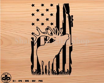 Deer svg, Deer Hunting US Flag, deer hunting svg, hunting svg, svg, png, cricut, dxf, clipart, for Commercial and Personal use