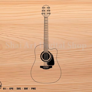 Acoustic Guitar svg, guitar svg, music svg, svg, png, cricut, dxf, clipart, for Commercial and Personal use