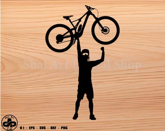 Mtb svg, mtb boy Lifting bike svg, mountain bike svg, bike svg, svg, png, cricut, dxf, clipart, for Commercial and Personal use