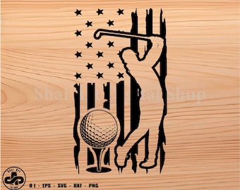 Golfer US Flag svg, golf svg, golfing svg, Golfer svg, svg, png, cricut, dxf, clipart, for Commercial and Personal use
