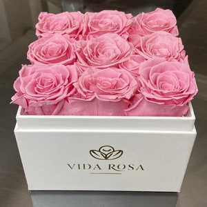 9 Rose Box Preserved Roses,  Roses that last, Roses in a box, Anniversary gift, Valentines day gift, Rose box, Forever rose, Gifts for her.