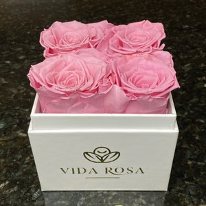 4 Rose Box Preserved Roses,  Roses that last, Roses in a box, Anniversary gift, Valentines day gift, Rose box, Forever rose, Gifts for her.
