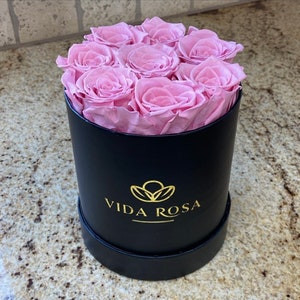 8 Round Rose Box Preserved Roses,  Roses that last, Anniversary gift, Valentines day gift, Rose box, Forever rose, Gifts for her.